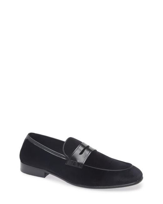 Steve Madden Black Santee Penny Loafer for men