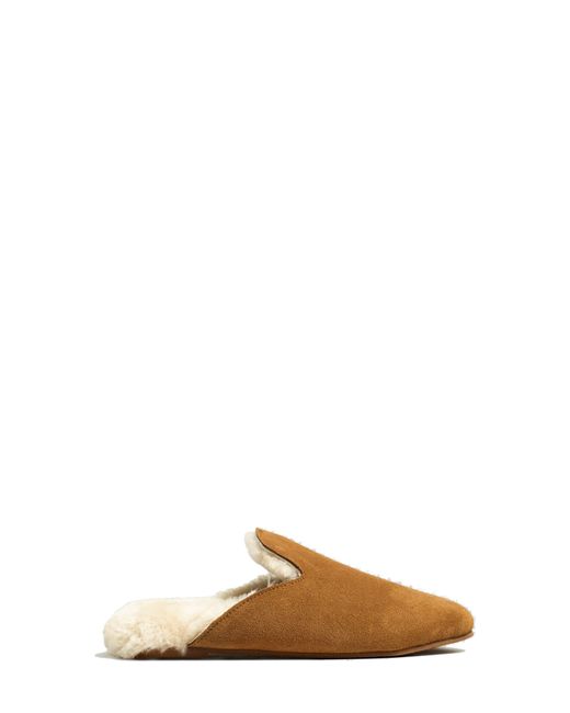 Madewell Ezra Genuine Shearling Slipper in Brown Lyst