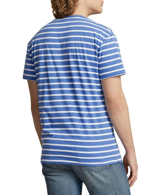 Polo Ralph Lauren Blue Stripe Cotton Jersey T-shirt for men