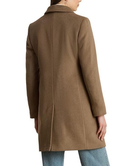Ralph Lauren Brown Longline Wool Blend Coat