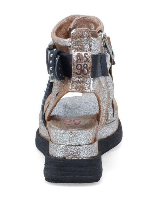 A.s.98 Blue Lorrie Open Toe Bootie