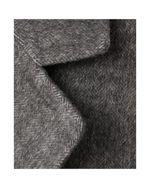 Mango Black Double Breasted Wool Blend Coat