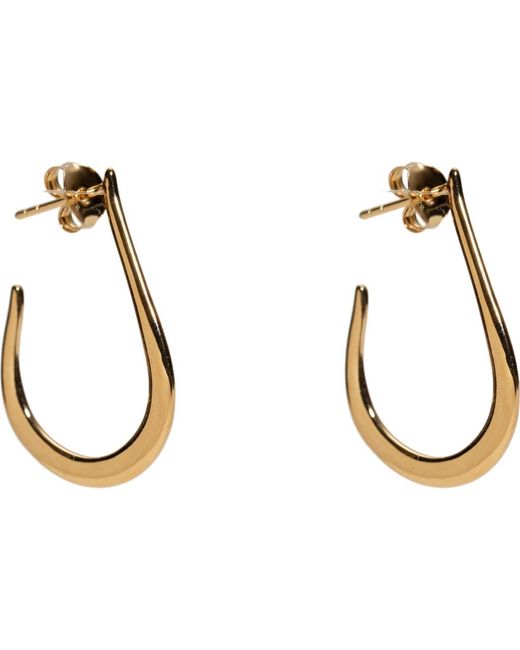 Argento Vivo Metallic Flat J-Hoop Earrings