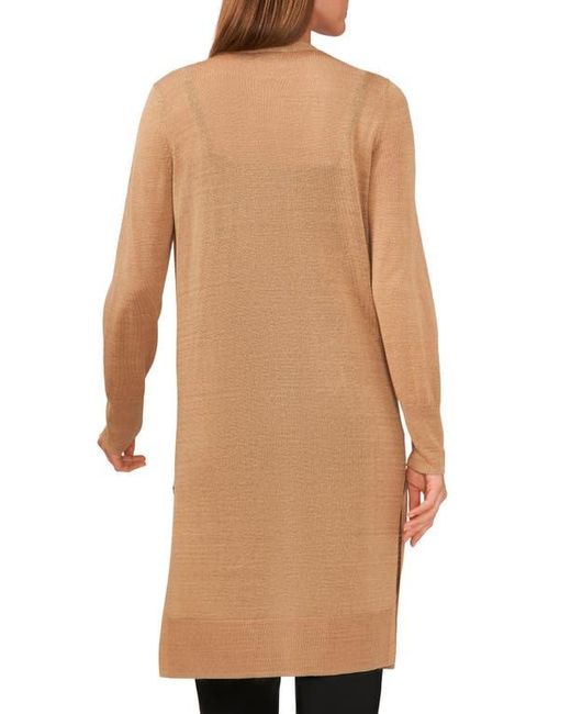 Halogen® Multicolor Split Side Linen Blend Long Cardigan