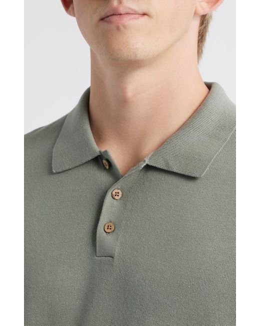 Alex Crane Gray Feather Organic Cotton Polo Sweater for men