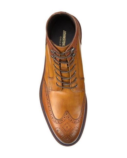 Johnston & Murphy Brown Hartley Wingtip Boot for men