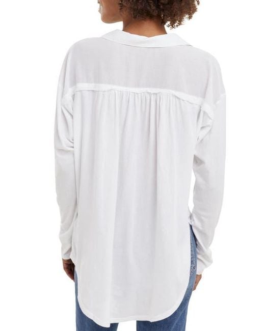 Splendid White Paige Button-Up Shirt
