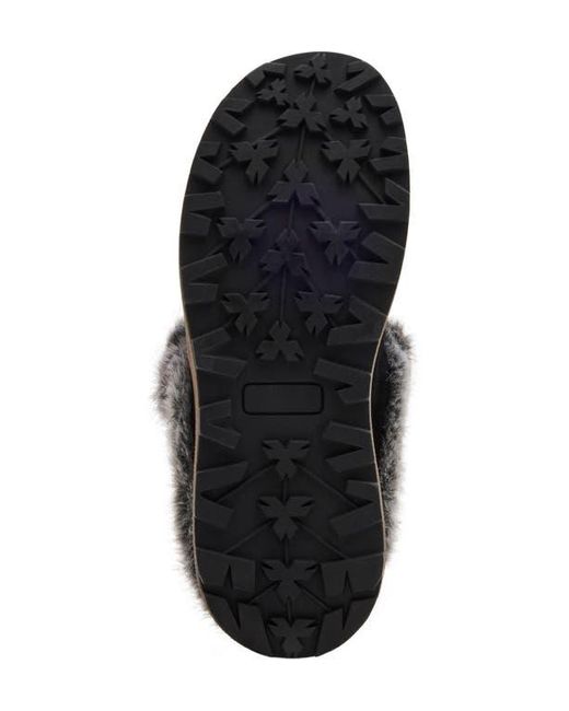 Blondo Black Victor Waterproof Faux Fur Slipper