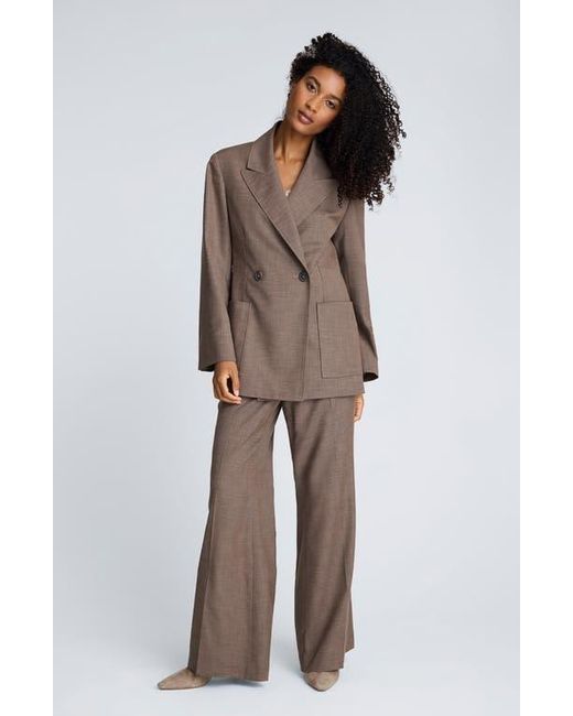 Kenneth Cole Brown Double Breasted Contour Jacket