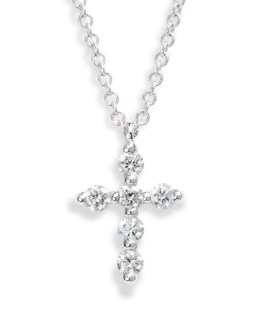 Bony Levy White Diamond Cross Pendant Necklace