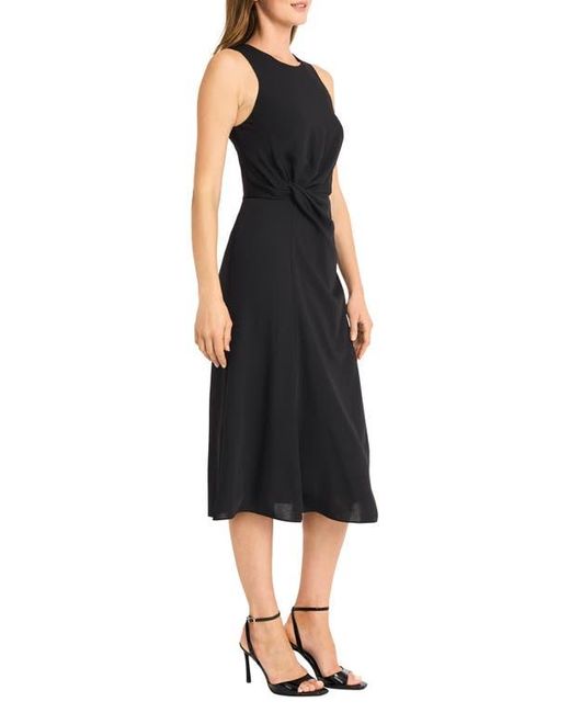 Maggy London Black Twist Midi Dress