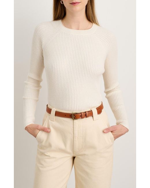 Alex Mill Natural Josie Rib Cotton & Cashmere Sweater