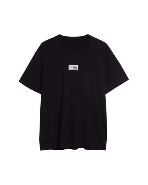 MM6 by Maison Martin Margiela Black Numeric Logo Patch T-Shirt for men