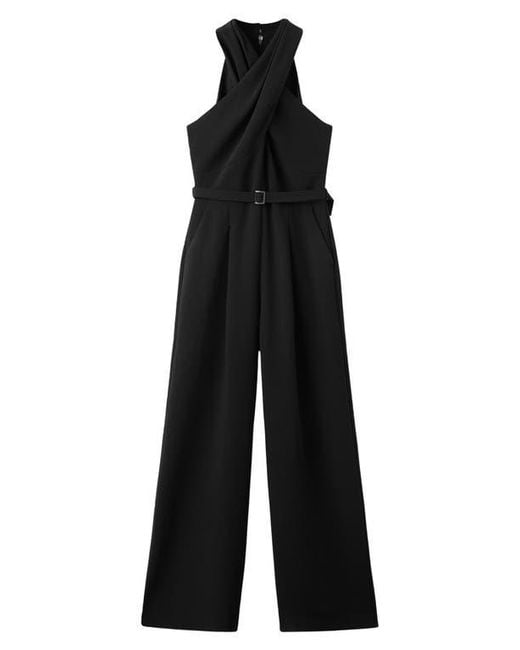 Mango Black Mono Jane Jumpsuit