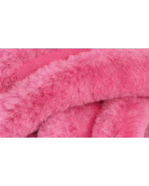 Ugg Pink Scuffita Genuine Shearling Slide Slipper