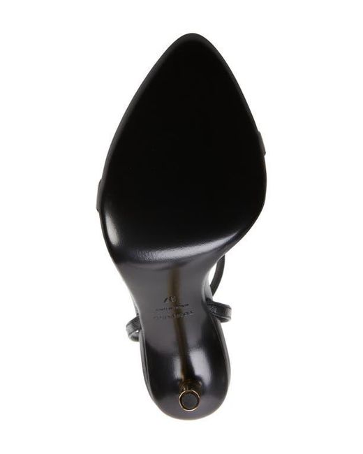 Tom Ford Black Padlock Pointy Toe Sandal