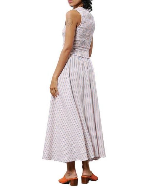 FRNCH Purple Alexiane Smocked Bodice Maxi Sundress