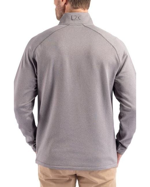 Cutter & Buck Gray Peshastin Fleece Half Zip Pullover for men