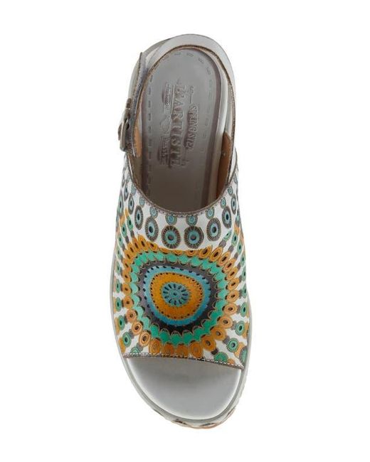 Spring Step Green Stevienix Slingback Platform Sandal