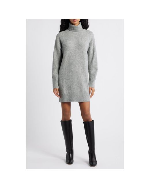 sachin and babi light blue dress Grey Midi Dress Long Sleeve Bodycon Ribbed main image 0
