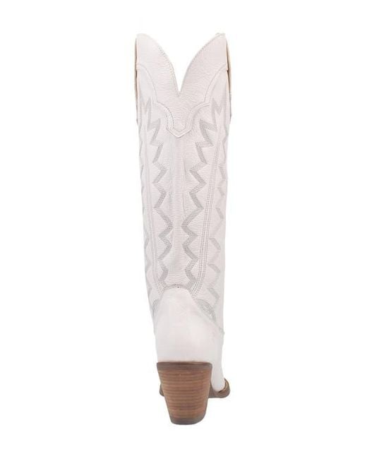 Dingo White Knee High Western Boot
