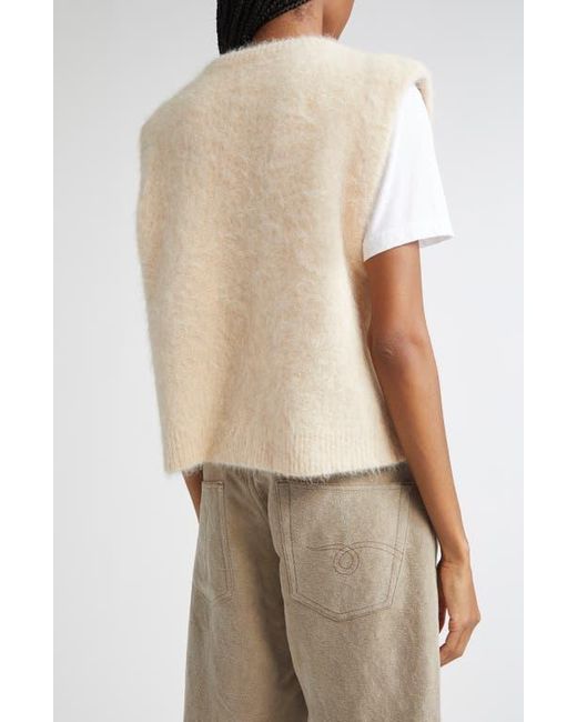 R13 Natural Deep Armhole Alpaca Blend Sweater Vest