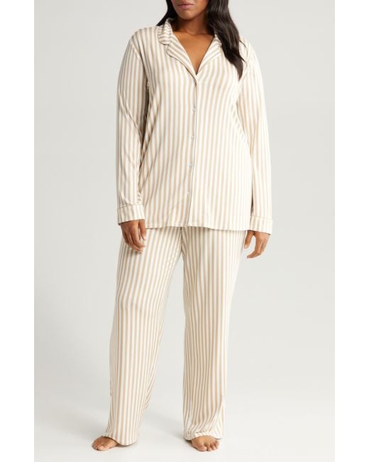 Nordstrom Moonlight Eco Knit Pajamas in Natural | Lyst