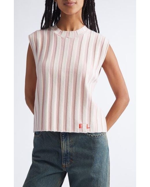 Eckhaus Latta Women's Pink Gender Inclusive Keyboard Stripe Merino