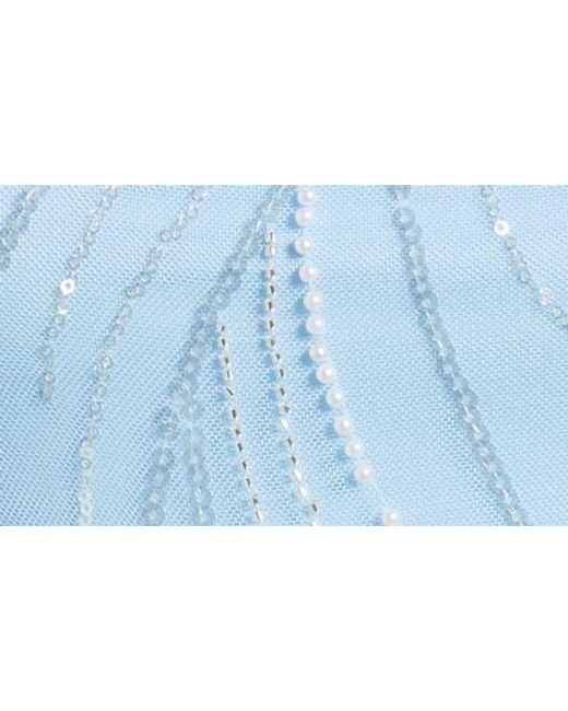 Jump Apparel Blue Sequin Detail Strappy Back Cocktail Minidress