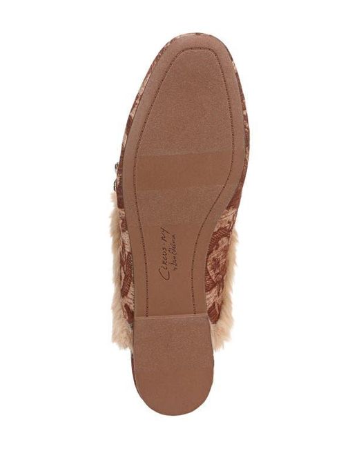 Circus by Sam Edelman Brown Tillie Faux Fur Trim Mule