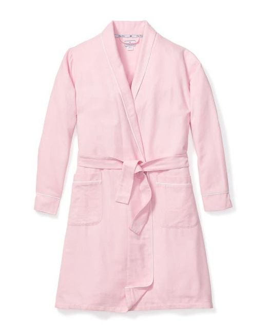 Petite Plume Pink Cotton Flannel Robe