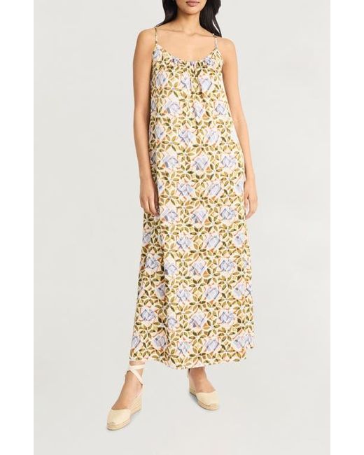 The Good Journey Natural Gathered Racerback Maxi Sundress