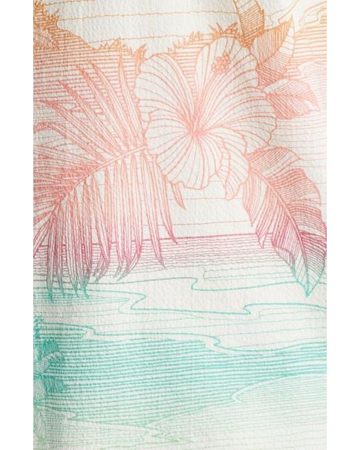 Tommy Bahama Green Nova Wave Corsica Coast Short Sleeve Cotton Blend Seersucker Button-Up Shirt for men
