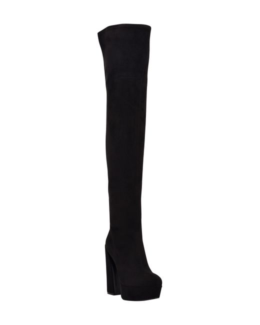 Guess Cristy Over The Knee Platform Boot in Black Lyst