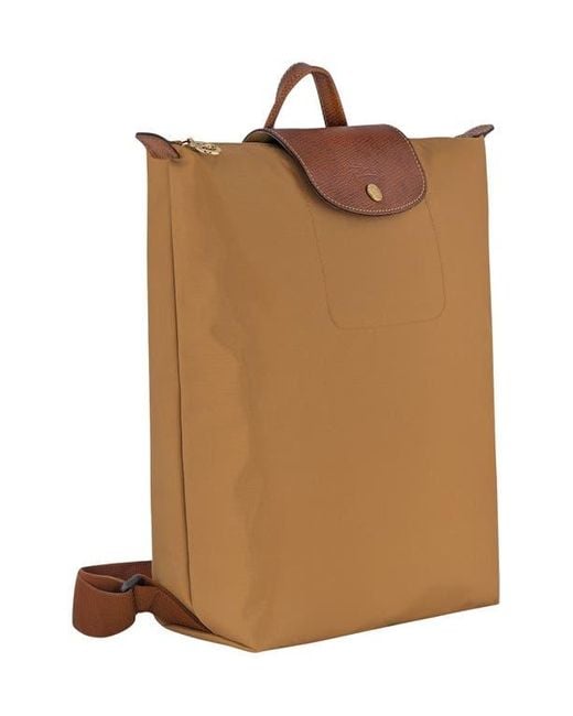 Longchamp Brown Medium Le Pliage Backpack