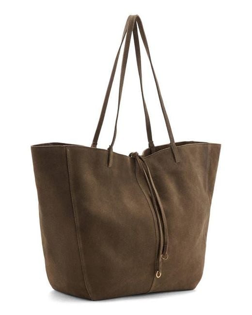 Mango Brown Suede Shopper Bag