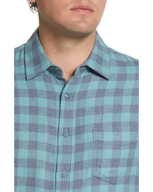 Rails Blue Lennox Relaxed Fit Plaid Flannel Button-up Shirt for men