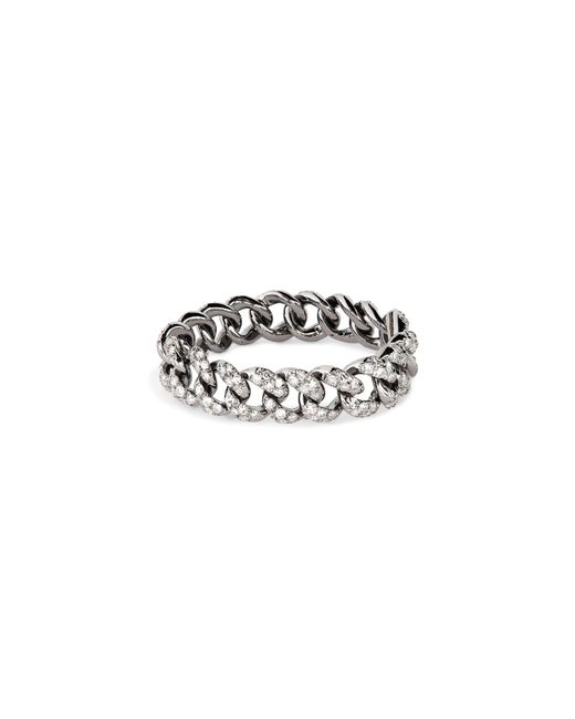 SHAY Metallic Mini Pavé Diamond Link Ring
