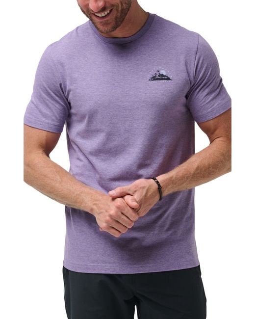 Travis Mathew Purple Room With A View Graphic T-shirt for men