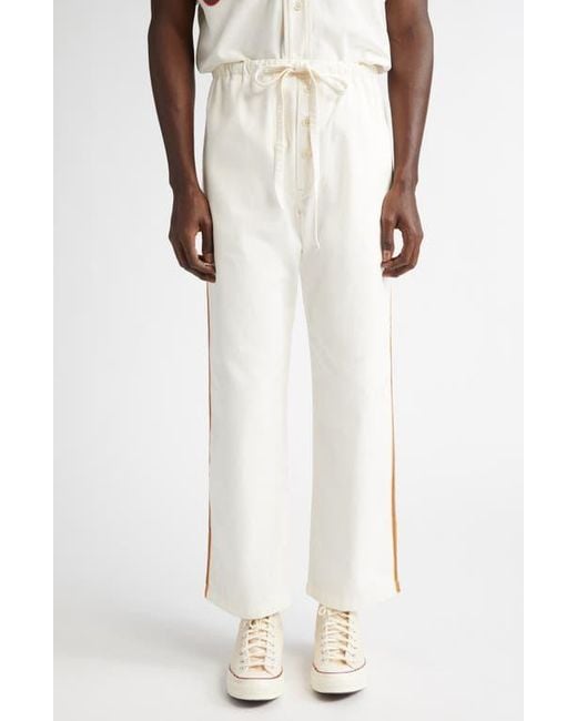 Bode White Baseball Pajama Pants for men