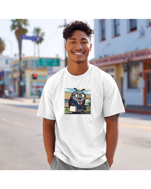 Alix White Roly Poly Tee for men