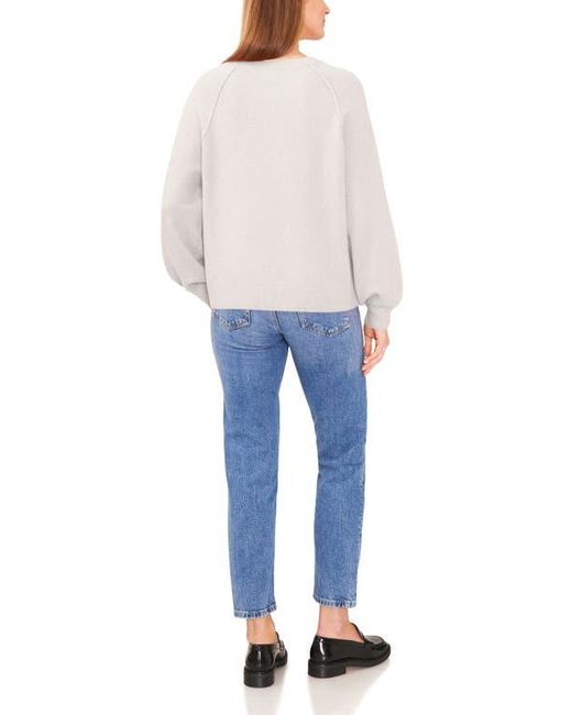 Vince Camuto White Raglan Sleeve Sweater