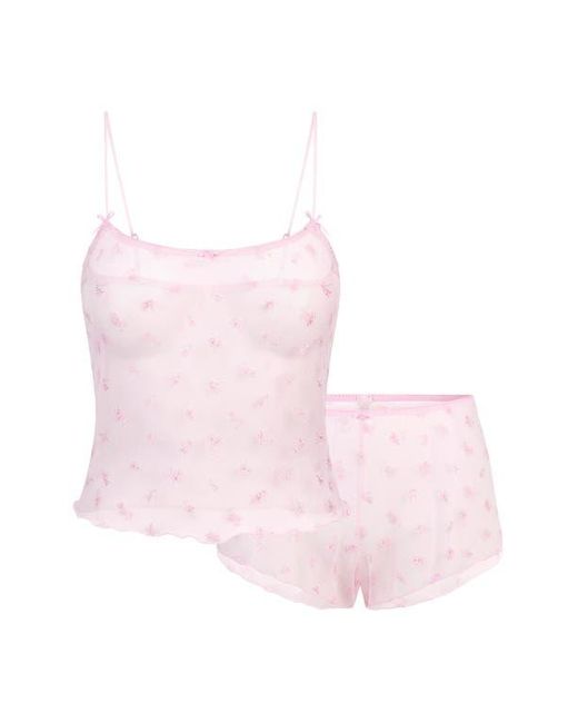 Skims Pink Intimates Camisole & Shorts Set