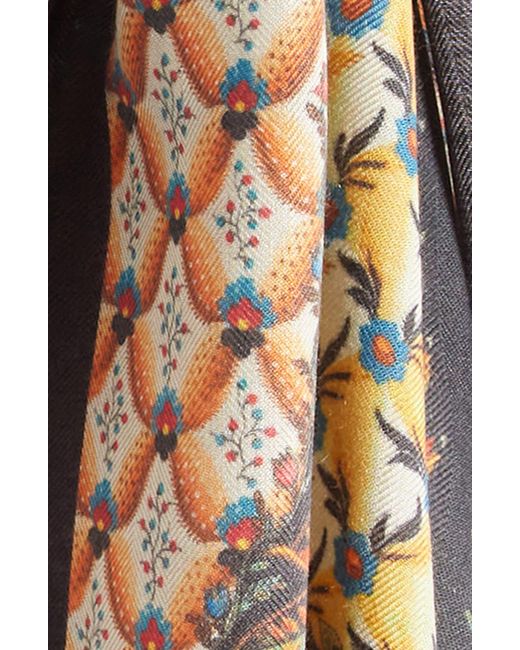 Floral Cashmere And Silk Scarf in Multicoloured - Etro