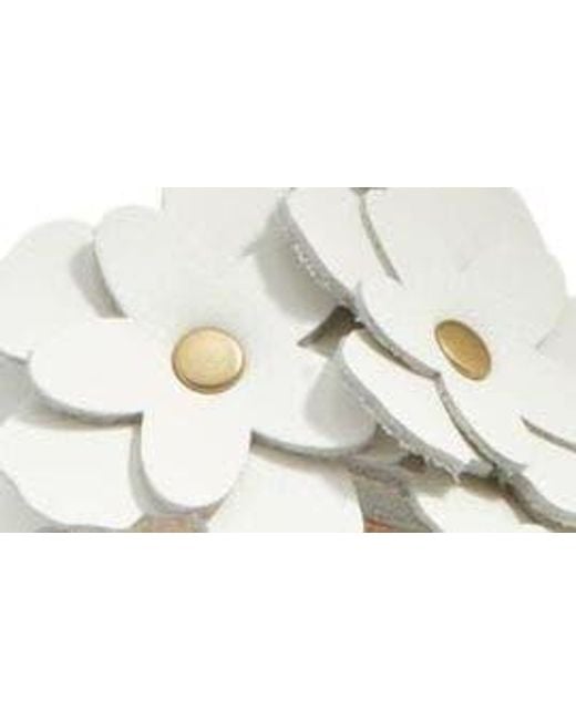 Birkenstock White Gizeh Flower Flip Flop