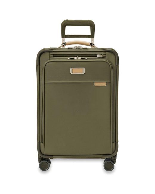 Briggs & Riley Green Baseline Essential 22-Inch Expandable Spinner Carry-On Bag for men