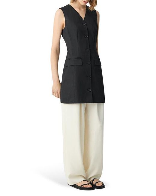 Theory Black Sleeveless Blazer Dress