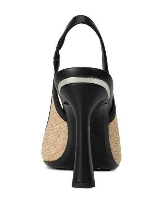 DKNY Black Cinette Slingback Pointed Toe Pump