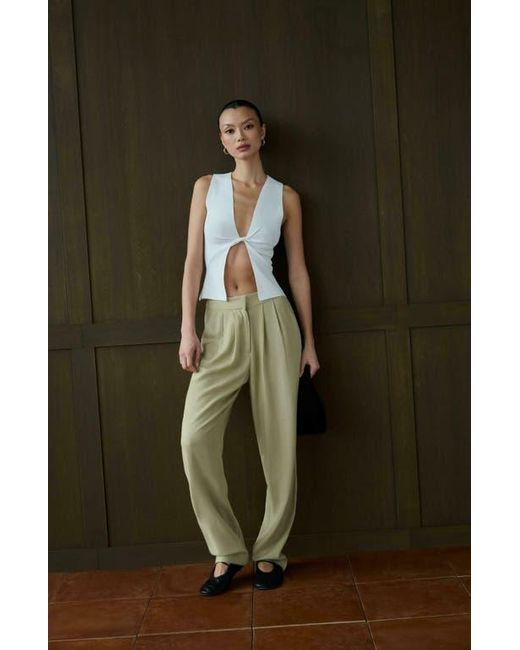 WeWoreWhat Natural Linen Trouser