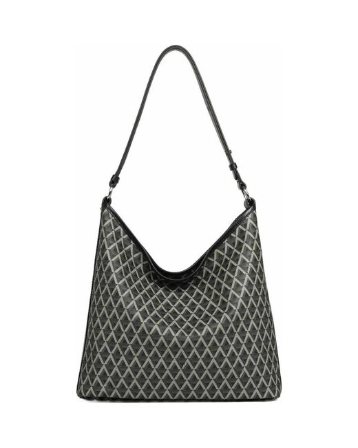 Lancaster Black Zipped Bucket Bag Ikon It